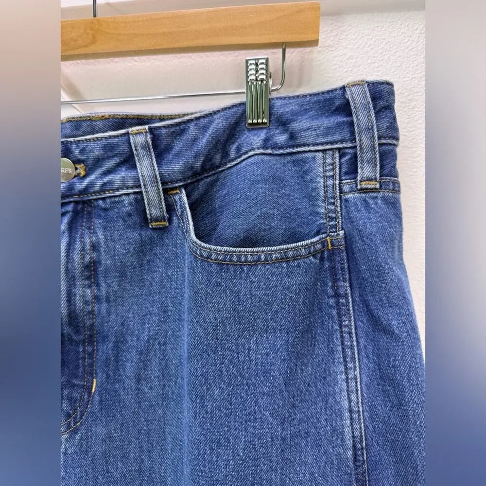 NWT J. Crew Barrel Leg Jean Relaxed Rigid Denim Elaine Wash Size 32 CK152